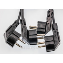 Schuko power cable, vde power cord with right angle plug VDE approved power supply 16A 250V